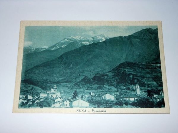 Cartolina Susa ( Torino ) - Panorama 1940 ca.