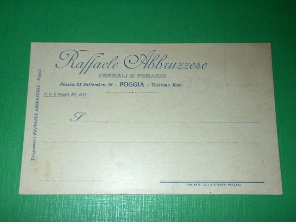Cartolina Pubblicità Raffaele Abbruzzese ( Cereali e Foraggi ) - …