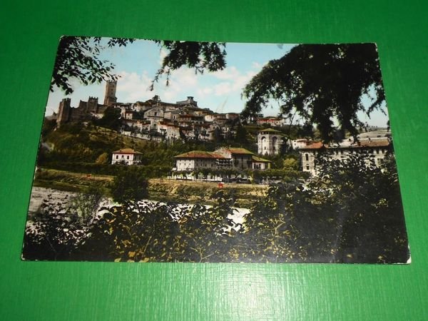 Cartolina Castell'Arquato ( Piacenza ) - Veduta panoramica 1965