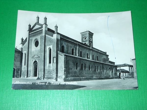 Cartolina Alessandria - Chiesa S. Maria del Castello 1955 ca.
