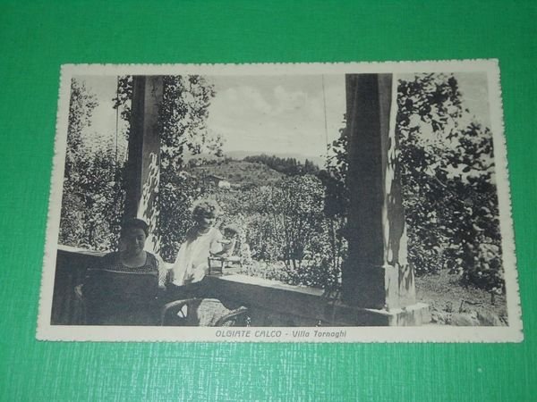 Cartolina Olgiate Calco - Villa Tornaghi 1940 ca.