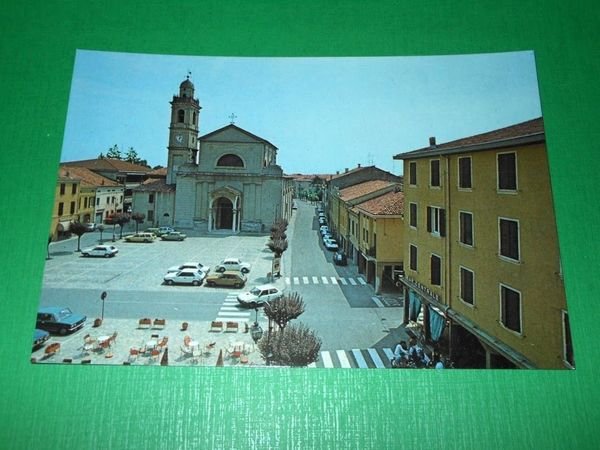 Cartolina Brescello ( Reggio Emilia ) - Piazza e Chiesa …