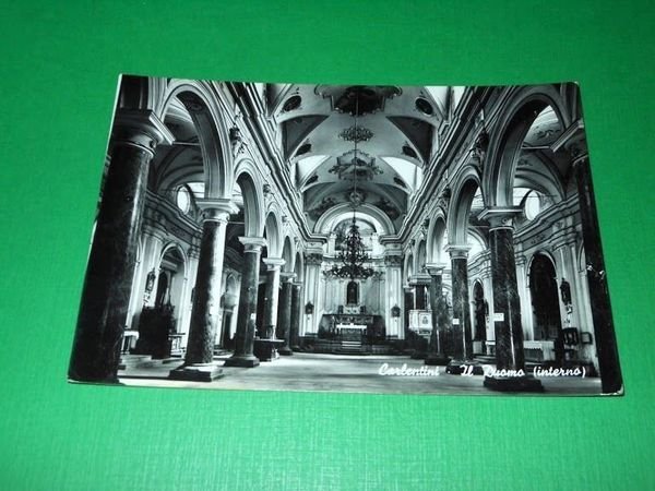 Cartolina Carlentini ( Siracusa ) - Il Duomo ( interno …