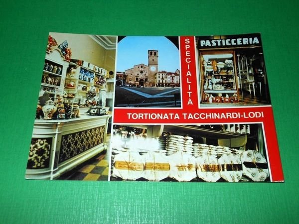 Cartolina Lodi - Pasticceria Tacchinardi - Vedute diverse 1965 ca.
