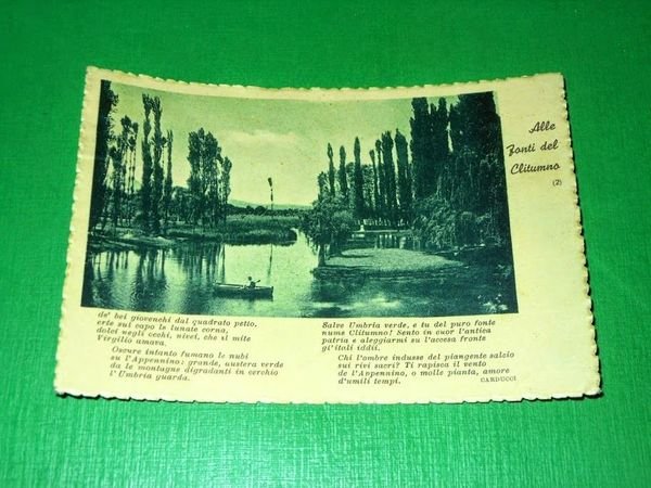 Cartolina Alle Fonti del Clitumno ( Carducci ) - Particolare …