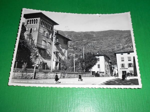 Cartolina Roncegno Bagni - Villa Walz e Albergo Vittoria 1957