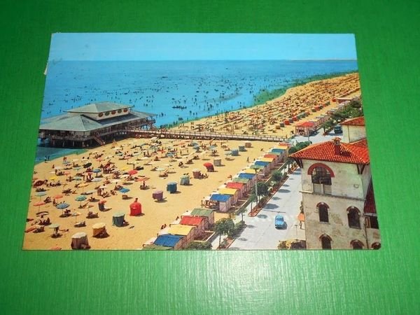 Cartolina Lignano Sabbiadoro - Spiaggia 1966.