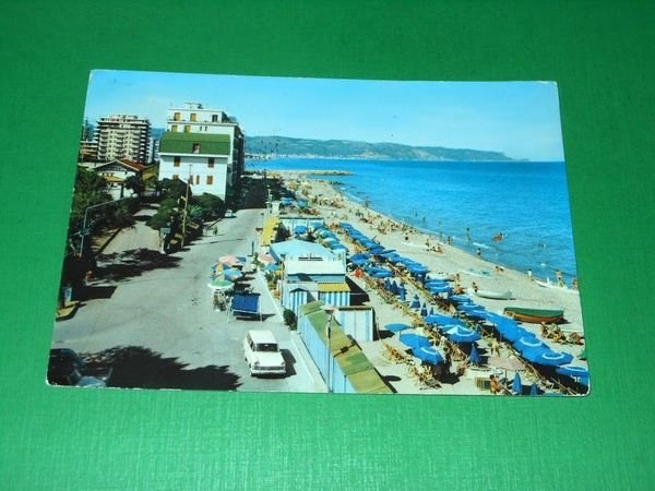 Cartolina Borghetto S. Spirito - La Spiaggia 1970