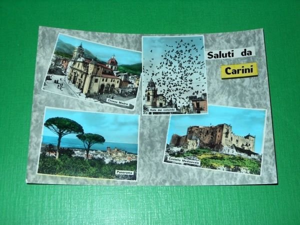 Cartolina Saluti da Carini ( Palermo ) - Vedute diverse …