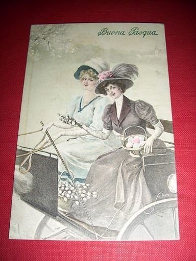 Cartolina d' epoca augurale - Buona Pasqua 1910.