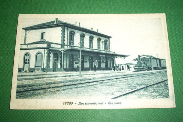 Cartolina Massalombarda ( Ravenna ) - La Stazione Ferroviaria 1930 …
