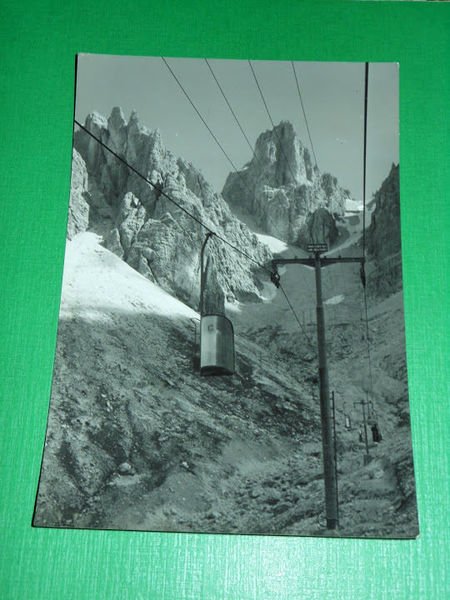 Cartolina Stazione Superiore Telecabina Monte Cristallo 1957.