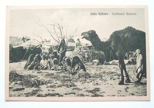 Cartolina Colonie Godimento Beduino Libia Italiana 1910.