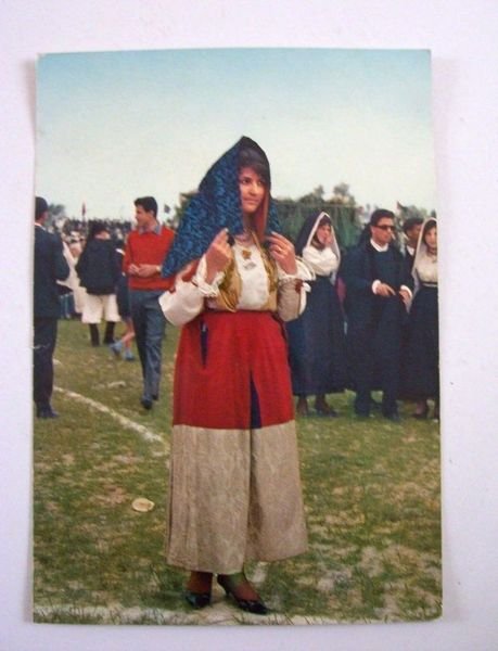 Cartolina Costumi Sardi - Ploaghe 1965.