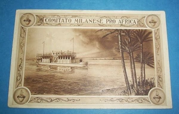 Cartolina del Comitato Milanese Pro Africa 1915.