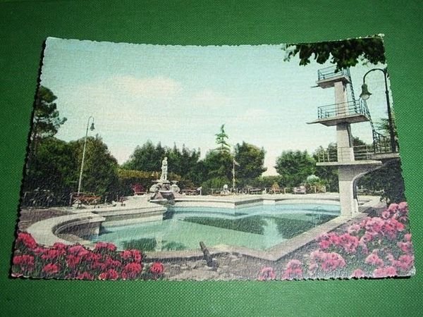 Cartolina Salsomaggiore Terme - Piscina al Poggio Diana 1957.
