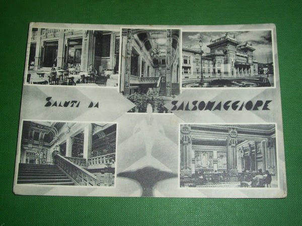 Cartolina Salsomaggiore - Vedute diverse 1955