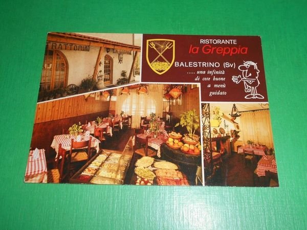 Cartolina Balestrino ( Savona ) - Ristorante La Greppia 1975 …