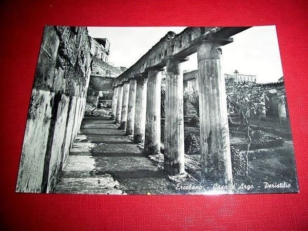 Cartolina Ercolano - Casa d' Argo - Peristilio 1950 ca.