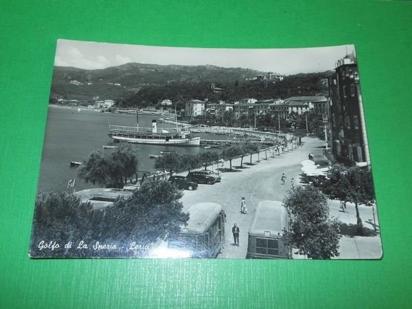 Cartolina Golfo di La Spezia - Lerici - Veduta 1952.