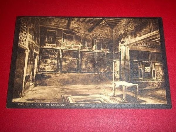 Cartolina Pompei - Casa di Lucrezio Frontone 1910 ca.
