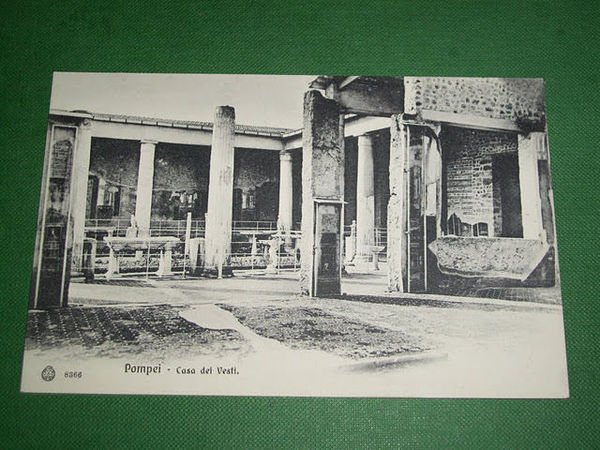 Cartolina Pompei - Casa dei Vesti 1910 ca.