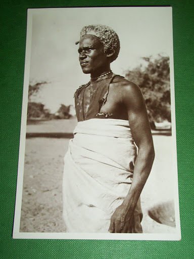 Cartolina Colonie Eritrea - Giovane Cunama con la testa ingrassata …