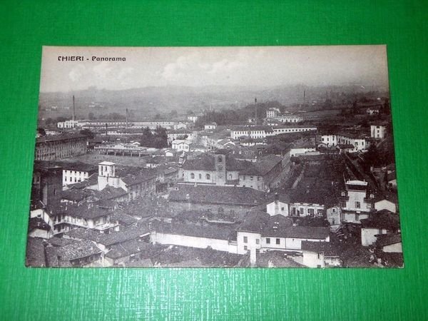 Cartolina Chieri ( Torino ) - Panorama 1939.