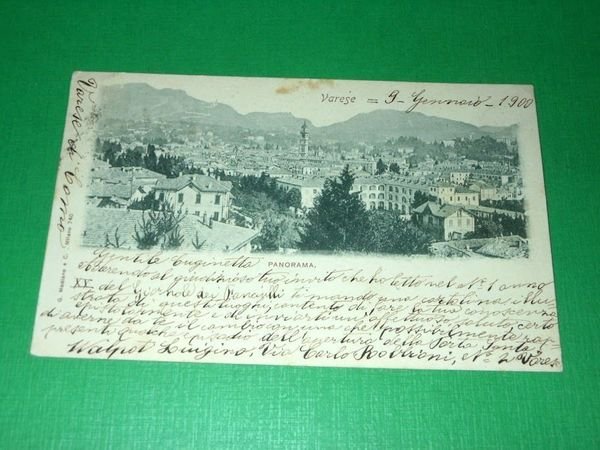 Cartolina Varese - Panorama 1900.