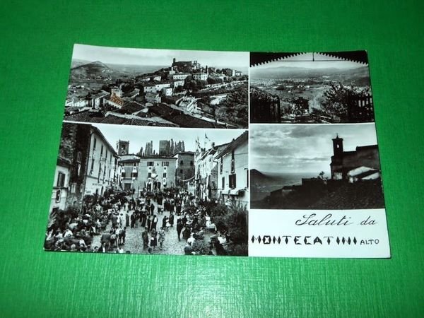 Cartolina Saluti da Montecatini alto - Vedute diverse 1961.