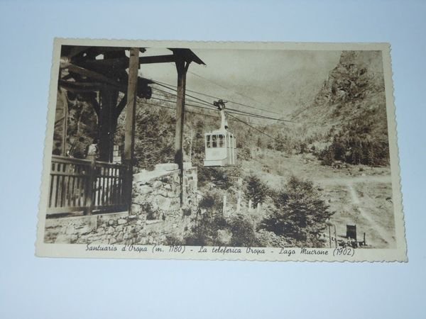 Cartolina Santuario d' Oropa - La teleferica Oropa - Lago …