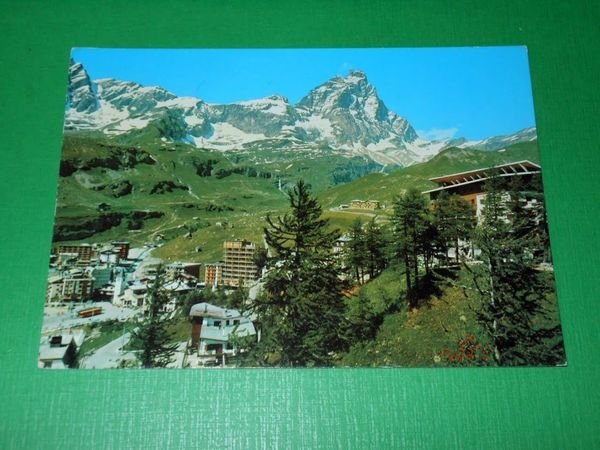 Cartolina Cervinia Breuil - Valle d' Aosta - Panorama 1969.