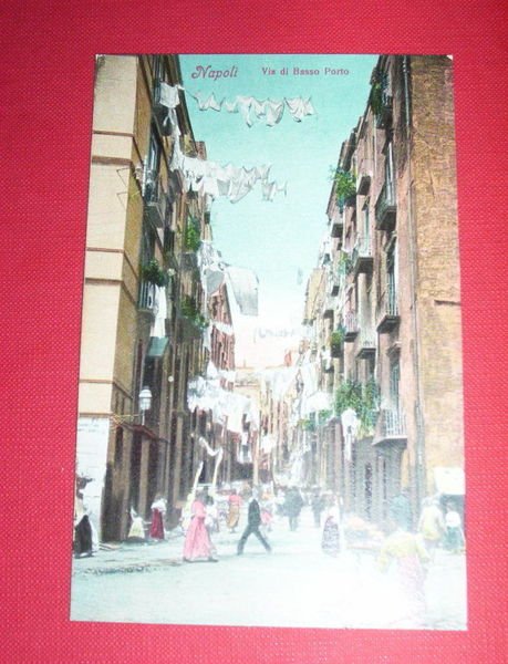 Cartolina Napoli - Via di Basso Porto 1905 ca.