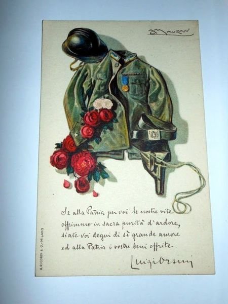 Cartolina Militaria - Uniforme - Illustrata da Mauzan 1930 ca.
