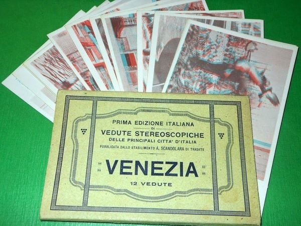 Cartolina Lotto Serie 12 Rare Cartoline - Vedute Stereoscopiche di …