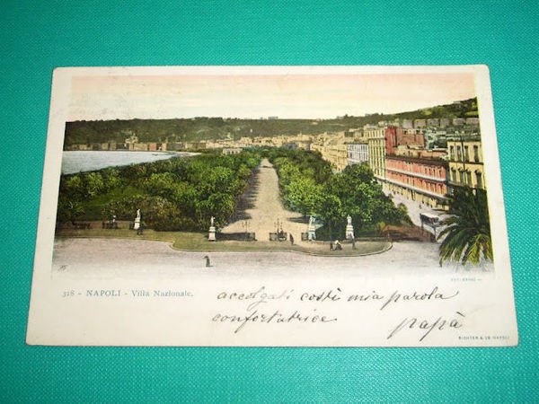 Cartolina Napoli - Villa Nazionale 1900 ca.
