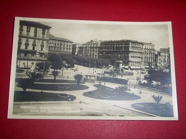 Cartolina Napoli - Piazza Municipio 1930 ca.