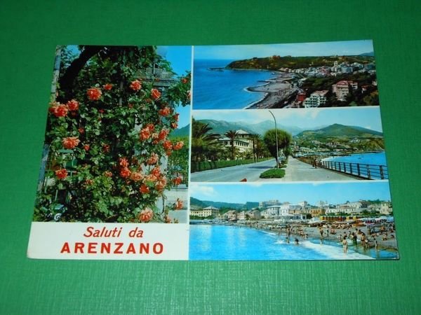 Cartolina Saluti da Arenzano - Vedute diverse 1971.
