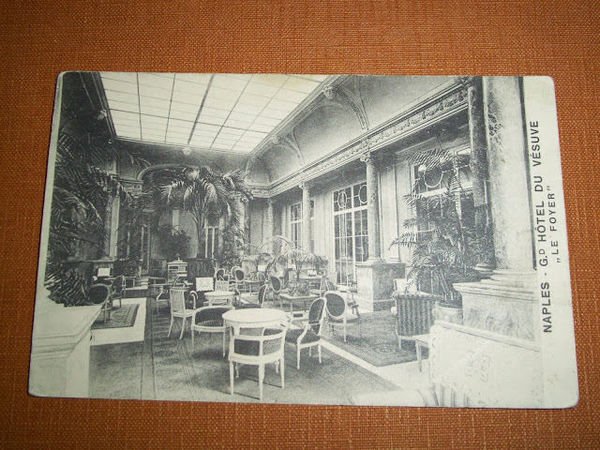 Cartolina Napoli - Grand Hotel Vesuvio - Il terrazzo 1910 …