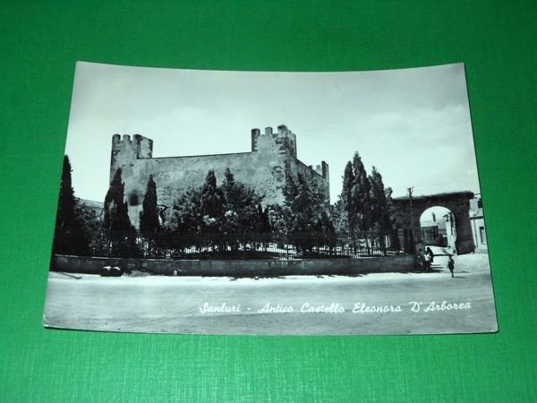 Cartolina Sanluri - Antico Castello Eleonora D'Arborea 1956.