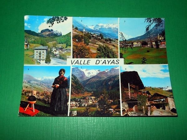 Cartolina Valle d' Aosta - Vedute diverse 1964.