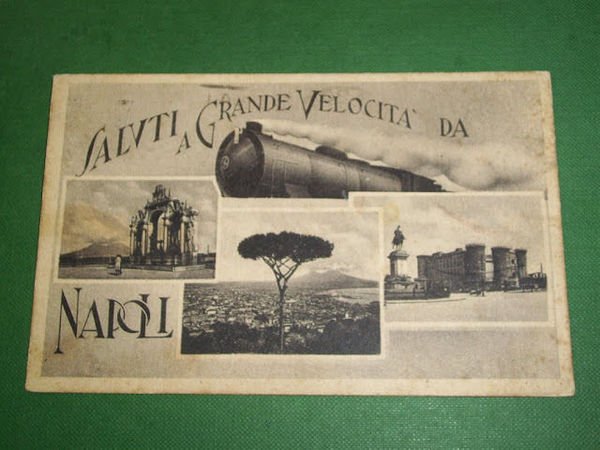 Cartolina Saluti a Grande Velocità da Napoli - Vedute diverse …