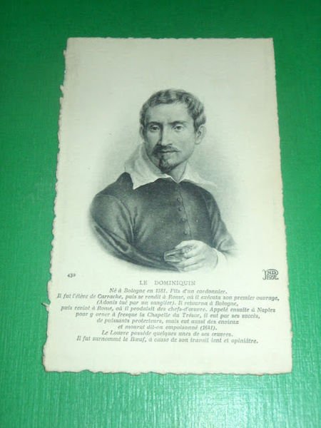 Cartolina Ritratto del pittore Domenico Zampieri detto il Domenichino 1581-1641.