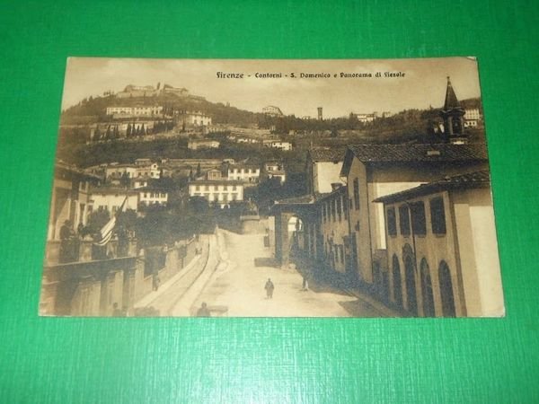 Cartolina Firenze - Contorni - S. Domenico e Panorama di … | Immagine principale