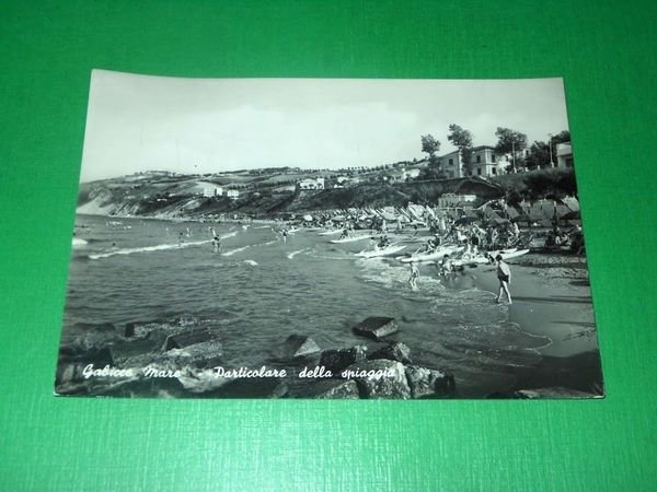 Cartolina Gabicce Mare - Particolare della spiaggia 1959 | Immagine principale