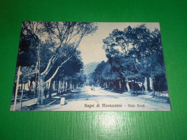 Cartolina Bagni di Montecatini - Viale Verdi - 1925 ca.