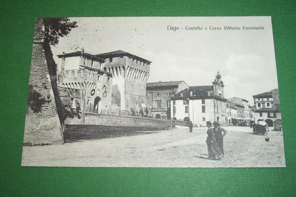 Cartolina Lugo ( Ravenna ) - Castello e Corso Vittorio … | Immagine principale
