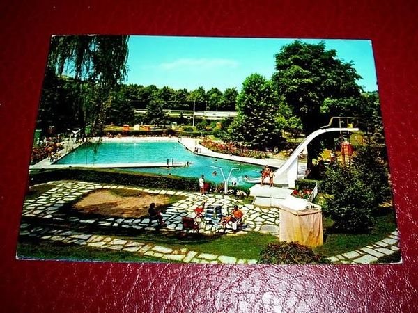 Cartolina Salsomaggiore Terme - Piscina Leoni 1973