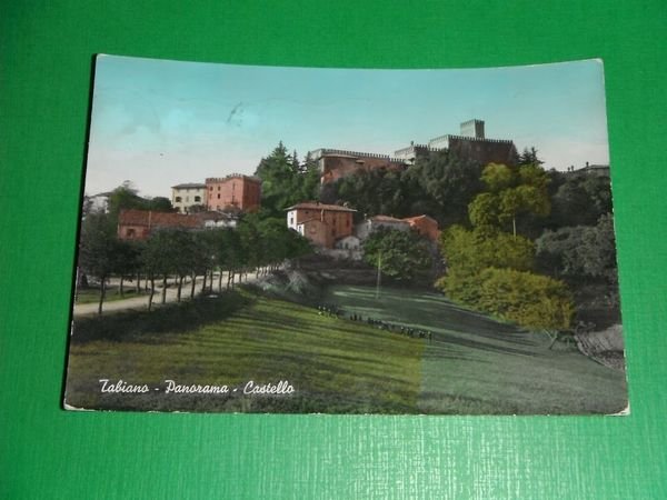 Cartolina Tabiano - Panorama e Castello 1966