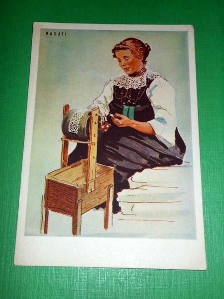 Cartolina Costumi della Valle d' Aosta - Cogne Musati 1950 …